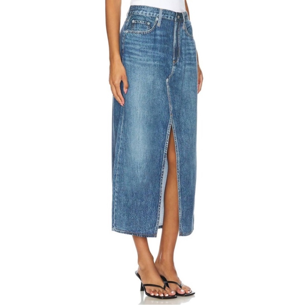 rag & bone Blue Denim Skirt